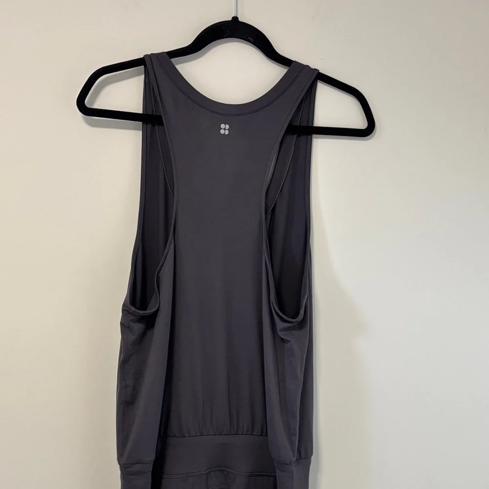 NWT Sweaty Betty Charcoal Gray Sleeveless Tank Jumpsuit - Picture 8 of 11